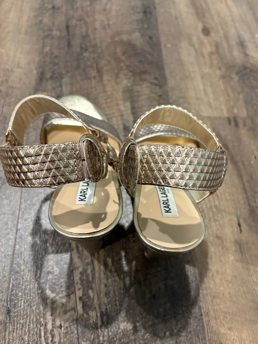 Karl Lagerfeld Paris Cieone Metallic Sandals / Pumps